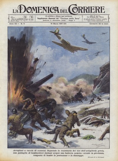 Aviões à caça de canhões de Achille Beltrame