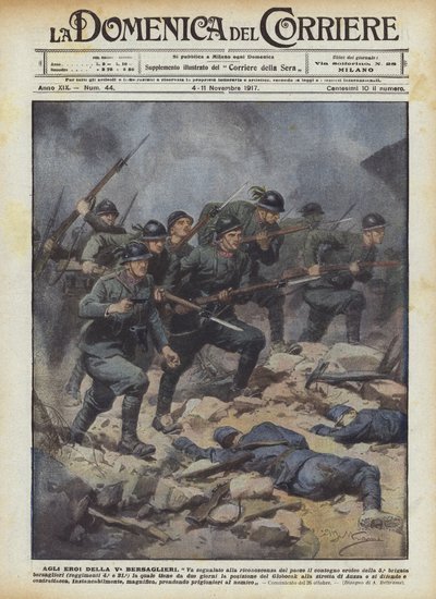 Para os heróis de Va Bersaglieri de Achille Beltrame