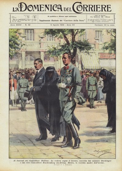 No funeral do chanceler Dollfuss de Achille Beltrame