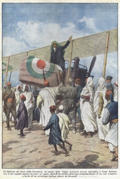Asas italianas no coração da Cirenaica de Achille Beltrame