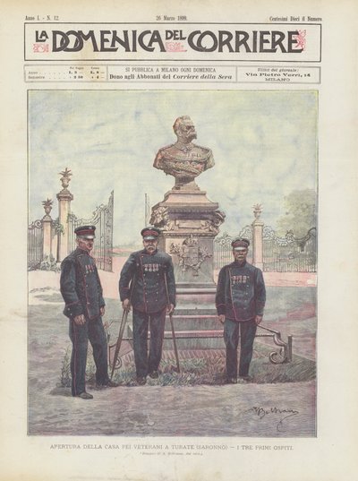 Abertura da Casa Pei Veterani em Turate (Saronno), os três primeiros convidados de Achille Beltrame