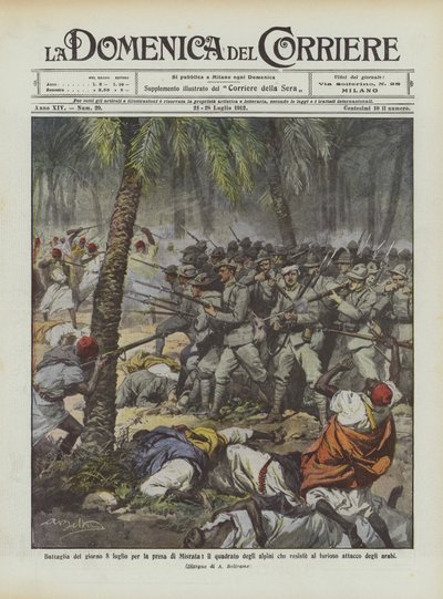 Batalha do dia 8 de julho para a tomada de Misrata, a praça do alpino que resiste de Achille Beltrame