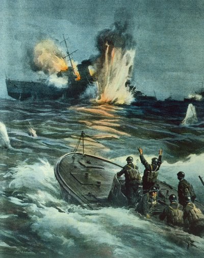 Cruzador britânico afundado pelo MAS italiano, 1 de junho de Achille Beltrame