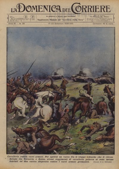 Cavalaria contra tanques de Achille Beltrame