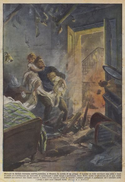Durante a tempestade furiosa na Inglaterra de Achille Beltrame