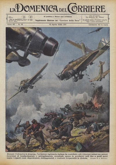 Durante a ofensiva em Aragão, o Legionary Lavaggio italiano contribuiu para os vitoriosos de Achille Beltrame