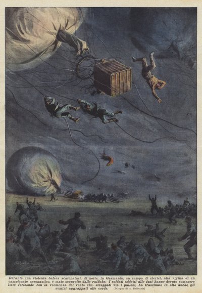 Durante uma tempestade violenta desencadeada à noite, na Alemanha, um campo esférico de Achille Beltrame