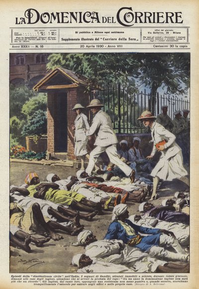 Episódios de desobediência civil na Índia de Achille Beltrame