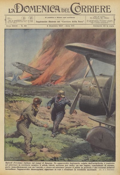 Episódios de deroísmo italiano nos campos da Espanha de Achille Beltrame