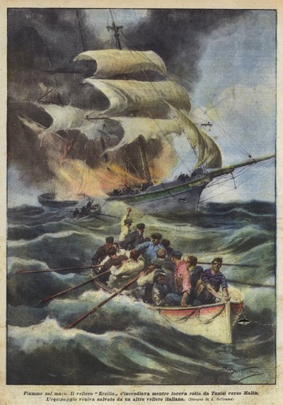 Chamas no mar de Achille Beltrame