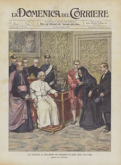 Entre os centenários, o Papa recebe um peregrino de mais de cem anos de Achille Beltrame