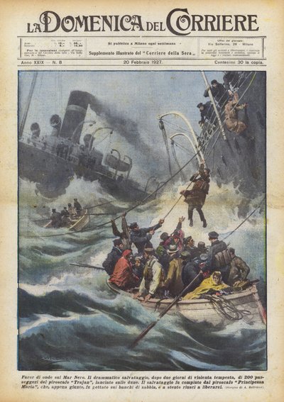 Furor de ondas no mar Negro de Achille Beltrame