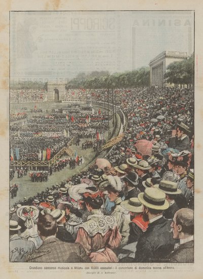 Grande competição musical em Milão com 10.000 artistas, a concertone no último domingo na Arena de Achille Beltrame