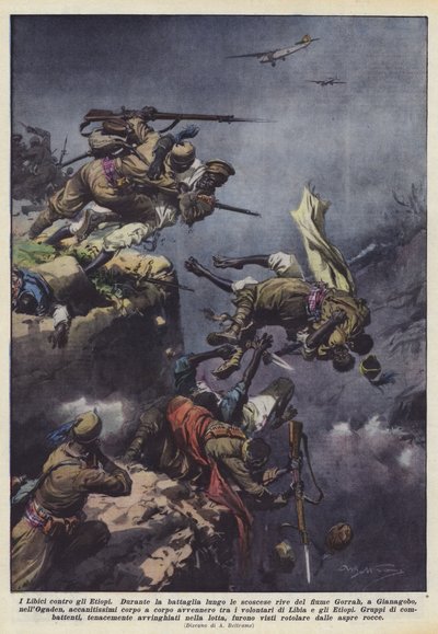 Os líbios contra os etíopes de Achille Beltrame