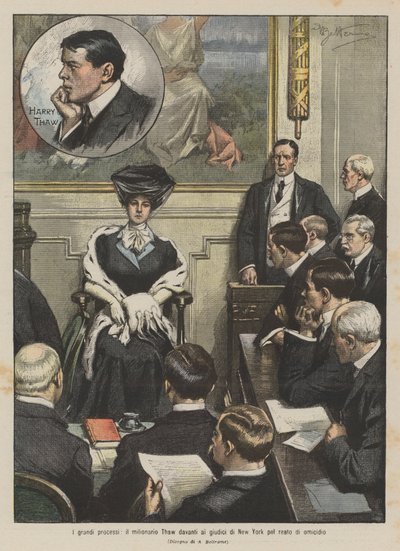 Os grandes julgamentos, Thaw milionário antes dos juízes de Nova York por assassinato de Achille Beltrame