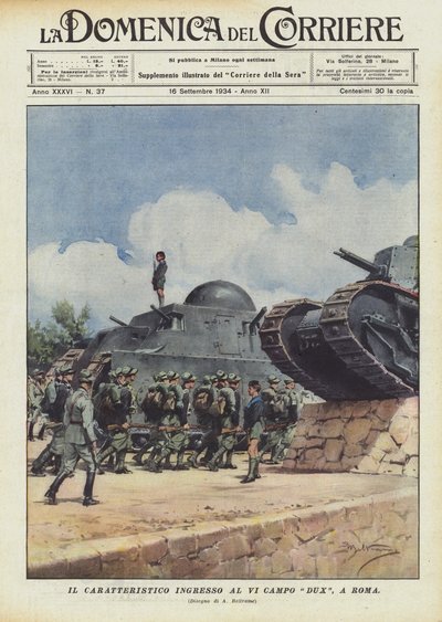 A entrada característica para o VI Campo Dux, em Roma de Achille Beltrame