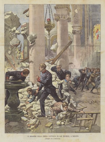 O desastre na Igreja Católica de São Miguel, Berlim de Achille Beltrame