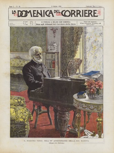 O Maestro Verdi, no 86º aniversário do seu nascimento de Achille Beltrame