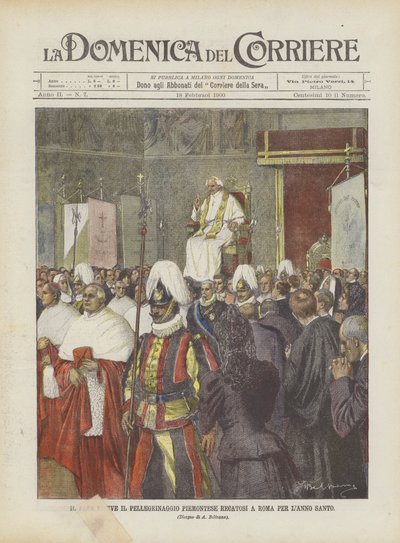 O Papa Recebe a Peregrinação Piemontesa Ele foi a Roma para o Ano Santo de Achille Beltrame