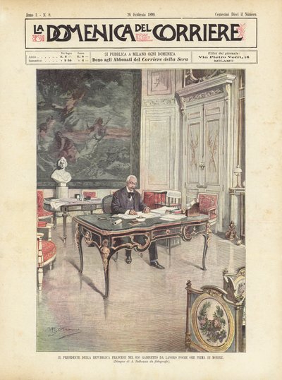 O Presidente da República Francesa em seu gabinete de trabalho Algumas horas antes de morrer de Achille Beltrame