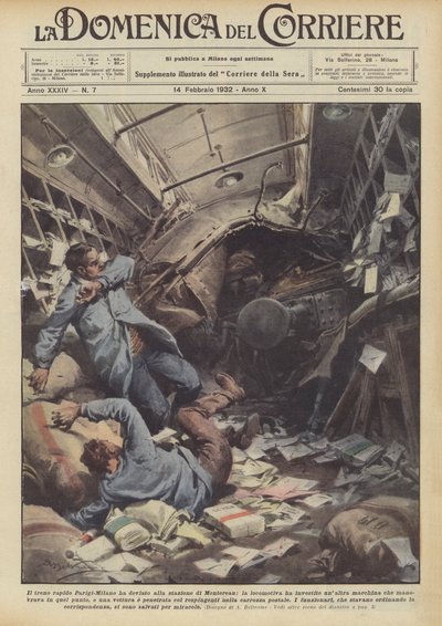 O trem expresso Paris-Milão foi desviado para a estação Montereau, a locomotiva investiu de Achille Beltrame