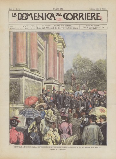 Inauguração da Exposição Internacional de Arte de Veneza (24 de abril) de Achille Beltrame