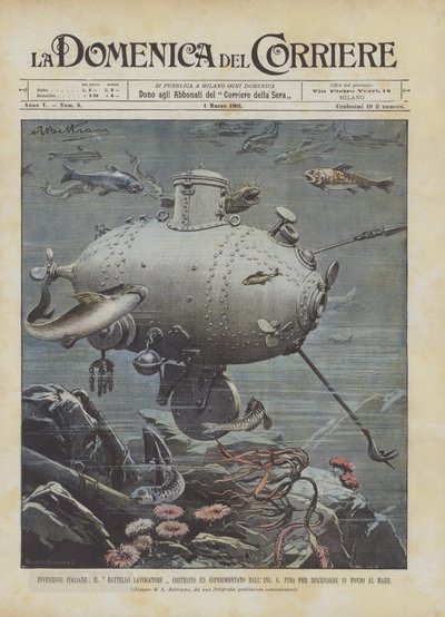 Invenções Italiane, O Navio Operário Construído E Experiente DallIng G Pino Per de Achille Beltrame