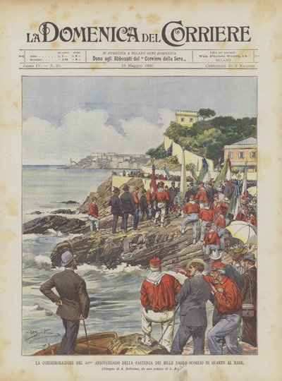 O Memorial do 42º Aniversário da Partida dos Mil do Scoglio di Quarto ao Mar de Achille Beltrame