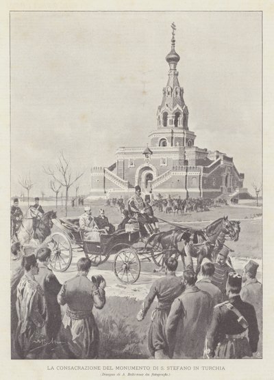 A Consagração do Monumento de Santo Estevão na Turquia de Achille Beltrame