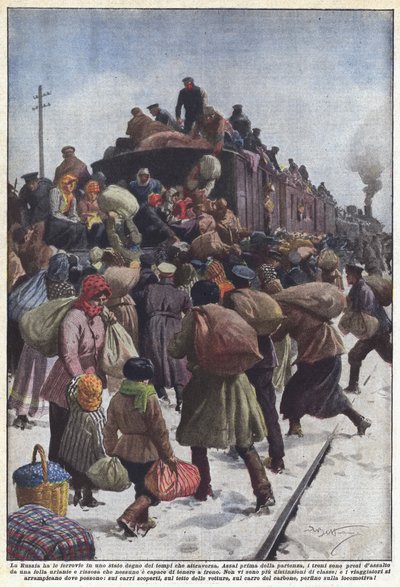 A Rússia tem as ferrovias em um estado digno dos tempos que passa através de Achille Beltrame