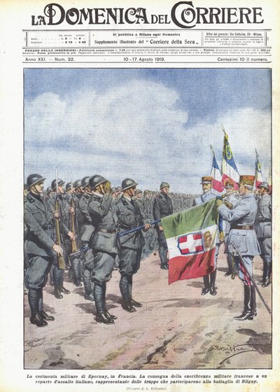 A cerimônia militar de Epernay, na França de Achille Beltrame
