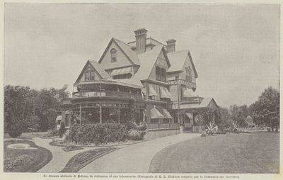 Casa habitual de Edison, perto de seu laboratório de Achille Beltrame