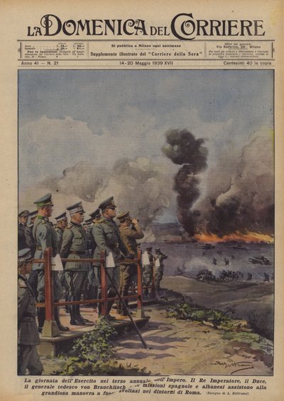 Dia do Exército no terceiro anuário do Império de Achille Beltrame