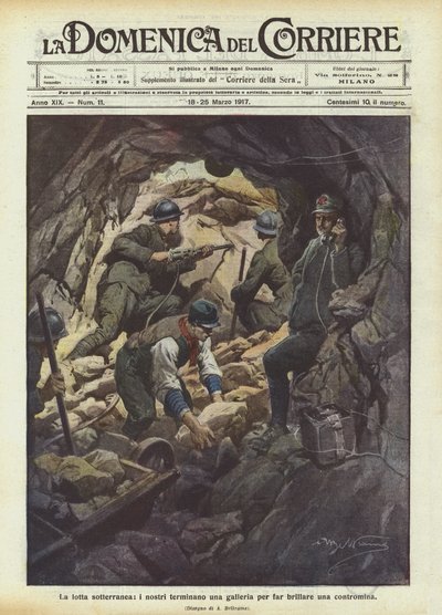 A luta clandestina, a nossa acaba com uma galeria para fazer um contromine brilhar de Achille Beltrame