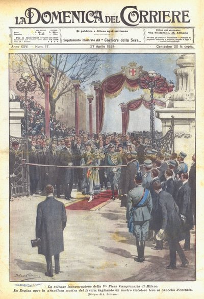 A solene inauguração da Va Fiera Campionaria di Milano de Achille Beltrame