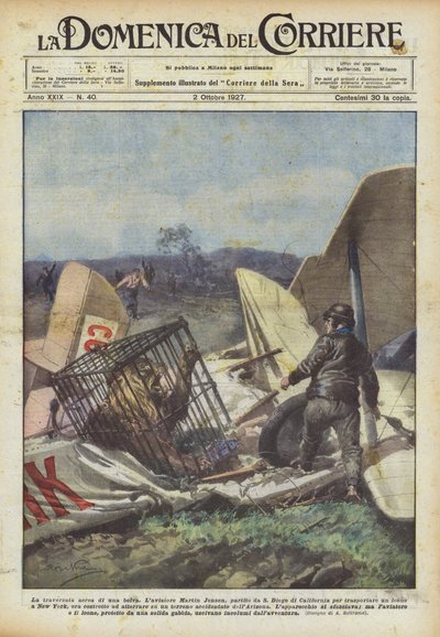 O cruzamento aéreo de uma fera de Achille Beltrame