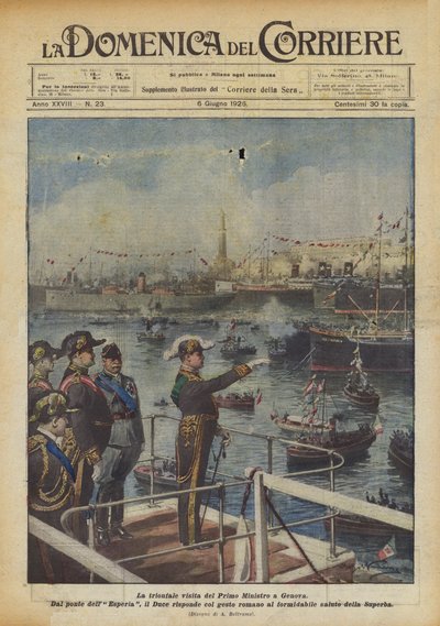 A visita triunfante do primeiro-ministro a Gênova de Achille Beltrame