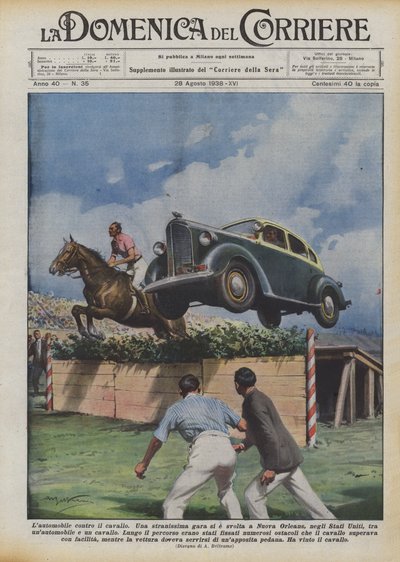 O carro contra o cavalo de Achille Beltrame