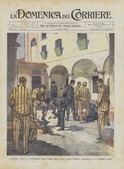 As Reformas Civis, a Supressão da Corrente nas Casas da Pena Italiana, Declaradas no último dia 20 de setembro de Achille Beltrame
