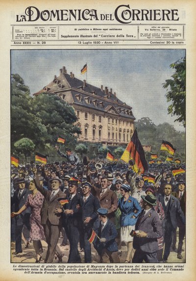 As manifestações de júbilo da população de Mainz após a partida dos franceses de Achille Beltrame