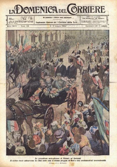 As grandiosas boas-vindas de Trieste aos soberanos de Achille Beltrame