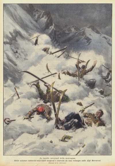 As armadilhas de inverno da montanha de Achille Beltrame