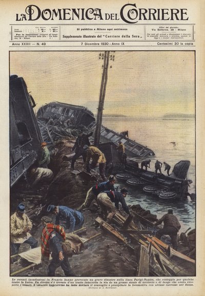 As recentes inundações na França causaram um grande desastre na rota Paris-Nantes de Achille Beltrame