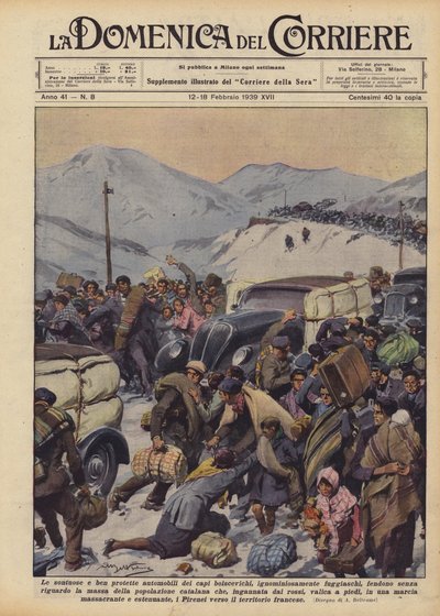 Os carros suntuosos e bem protegidos dos líderes bolcheviques, ignominiosamente fugindo de Achille Beltrame