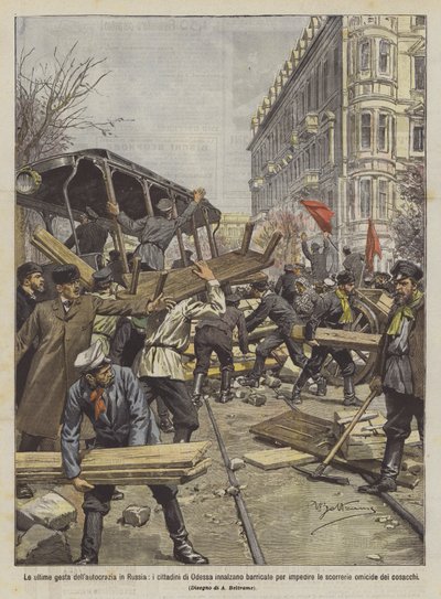 Os últimos feitos da teocracia na Rússia, os cidadãos de Odessa levantam barricadas para evitar de Achille Beltrame