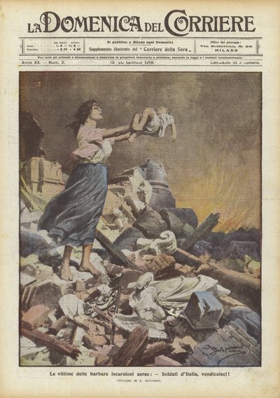 Eu tenho voado ataques invasores, soldados da Itália, vendê-los! de Achille Beltrame