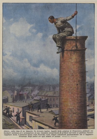 Livre no topo de uma chaminé de Achille Beltrame