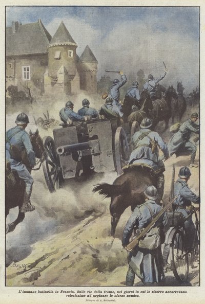 Batalha de Limmane na França de Achille Beltrame