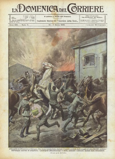Fogo da Pirotecnia de Bolonha de Achille Beltrame