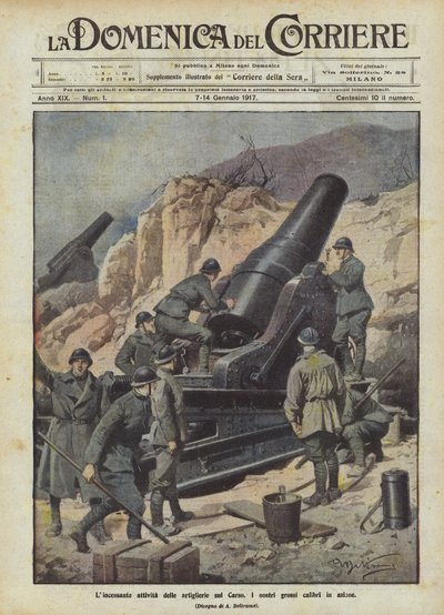 A incessante atividade da artilharia no Karst de Achille Beltrame
